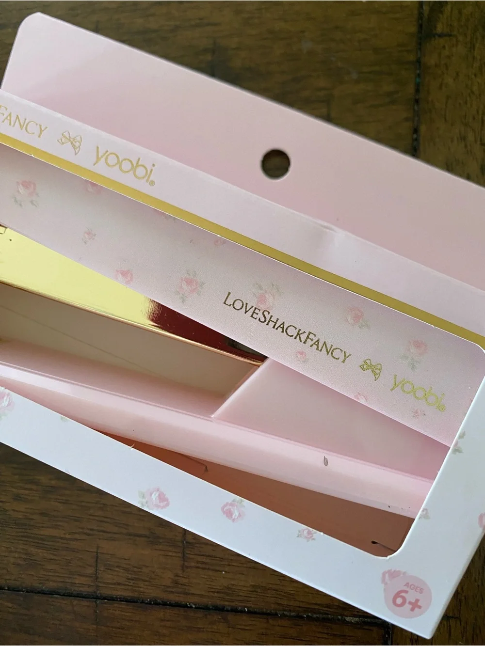 LoveShackFancy Pink Stapler with Gold Accent